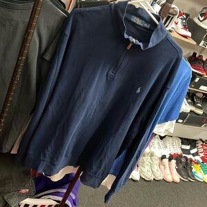 Men’s Ralph Lauren Polo Pullover Used Sz XXL Blue Zipper